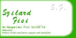 szilard fisi business card